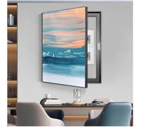 IQOAIJ Cache Tableau Electrique Cache Compteur Électrique D'intérieur Créativité Cacher Le Comptoir Couvercle Boîte de Distribution Peinture Décorative,06,50X60CM