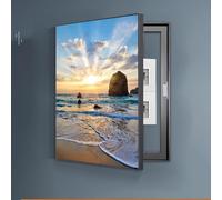 IQOAIJ Cache Tableau Electrique Cache Compteur Électrique D'intérieur Créativité Cacher Le Comptoir Couvercle Boîte de Distribution Peinture Décorative,02,40X60CM