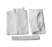 IQOAIJ Costume de karaté blanc en Poly/coton, gi pour étudiants, uniformes de karaté pour garçons et filles, kimono pour enfants, ceinture blanche gratuite,3XL