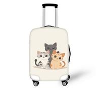 IQOPPEDR House of Three Cats Housse de valise personnalisée avec nom et numéro - Lavable et résistante - Convient pour homme et femme - Taille XL, Maison des trois chats, XL (for 29-32 inch luggage)