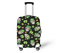 IQOPPEDR Housse de bagage de voyage motif tête de mort St Patrick Surge - Convient pour 66-76,2 cm - Protection de bagage élastique portable - Décorations de St Patrick - Housses de valise de voyage,