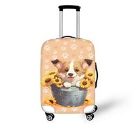 IQOPPEDR Housse de bagage pour femme avec imprimé léopard - Jolie housse de bagage personnalisée anti-rayures pratique, Tournesols pour chiens, x-large
