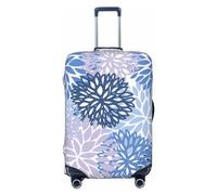IQOPPEDR Housse de protection élastique et lavable à motif marguerites grises et roses pour enfants et adultes, taille S (convient aux bagages de 45,7 à 53,3 cm), Chrysanthème #01, XL (Fit 30-32 Inch