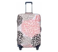 IQOPPEDR Housse de protection élastique et lavable à motif marguerites grises et roses pour enfants et adultes, taille S (convient aux bagages de 45,7 à 53,3 cm), Chrysanthème #04, S (Fit 18-21 Inch