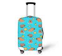 IQOPPEDR Housse de protection pour bagage de voyage avec motif girafe - Anti-rayures et anti-poussière - Convient aux bagages de 55,9 à 63,5 cm, Capybara, M(for 22-25 inch luggage)