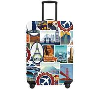 IQOPPEDR Housse de protection pour valise, anti-rayures, anti-saleté, convient aux bagages de 58,4 à 66 cm, Point de repère, XL(31"-32" Suitcase)