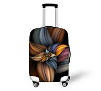 IQOPPEDR Valise de voyage en élasthanne avec fermeture éclair - Motif abstrait - Motif floral abstrait - Pour valise de 55,9 à 63,5 cm, Floral abstrait 2, M(for 22-25 inch luggage)