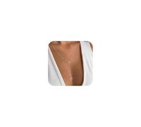 IQPDYV Collier chaîne coulissante en forme de cœur pour femme - Style punk gothique cubain - Réglable - Collier en Y - Tendance - Doré, Argent sterling, Pas de gemme