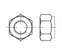 IQS DIN 6924 Écrou hexagonal avec partie de serrage en polyamide, 10 galZn fin M10x1 HP Quantité:100