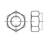 IQS DIN 6925 Écrou hexagonal avec partie de serrage métallique, 10 galZn fin M10x1,25 HP Quantité:100