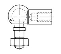 IQS DIN 71802 Rotule à vis, écrou hexagonal et clip de sécurité, ST galZn AS 13-M8 HP Quantité:25