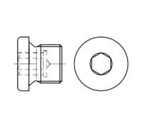 IQS DIN 908 Vis de fermeture avec collerette et six pans creux, filet fin cylindrique, ST M18x1,5 HP Quantité:25
