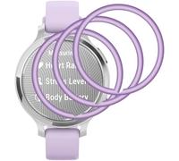 IQShield Lot de 3 films de protection d'écran pour Garmin Lily 2 35 mm, en verre trempé ultra transparent, sans bulles, couverture complète 3D, sensible au toucher - Violet