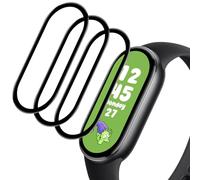 IQShield Lot de 3 films de protection d'écran pour Xiaomi Smart Band 10, en verre trempé ultra transparent, sans bulles, couverture complète 3D, sensible au toucher