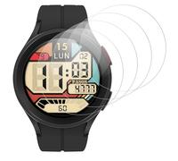 IQShield Lot de 4 films de protection d'écran en verre trempé ultra transparent pour Samsung Watch 7/6/5/4 44 mm, sans bulles, dureté 9H, sensible au toucher