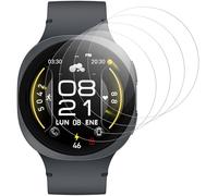 IQShield Lot de 4 films de protection d'écran pour Samsung Galaxy Watch 8 44 mm, en verre trempé ultra transparent, sans bulles, dureté 9H, sensibilité tactile