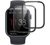 IQShield Verre Trempé pour Apple Watch 44mm Series 6/5/4/SE, 2 Pièces Haut Définition Protection écran, Vitre Protection de Anti Rayures, 3D Couverture Complète, Sans Bulles, Sensible au Toucher