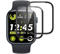 IQShield Verre Trempé pour Apple Watch 45mm Series 9/8/7, 2 Pièces Haut Définition Protection écran, Vitre Protection de Anti Rayures, 3D Couverture Complète, Sensible au Toucher, Anti-Empreintes