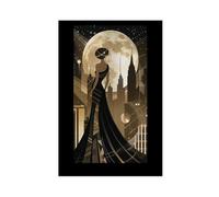 IQTFHGB Impression sur toile style art nouveau abstrait rétro pour femme - 30 x 45 cm