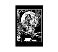IQTFHGB Poster sur toile Motif chouette noire 60 x 90 cm