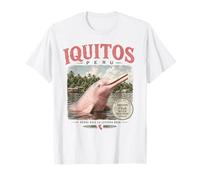 Iquitos, Pérou - Maison du Dauphin de la rivière Rose - Vintage T-Shirt