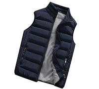 IQYU Doudoune pour homme - Gilet matelassé ultra léger pour homme - Gilet d'hiver en duvet - Col montant - Gilet de sport - Veste matelassée sans manches - Veste de transition - Coupe ajustée - Gilet