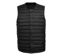 IQYU Gilets en duvet pour homme, gilet en micropolaire, gilet pour homme sportif extérieur, doudoune pour homme sans manches avec boutons, gilets sportifs, col en V, gilets d'extérieur sans capuche,