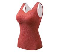 IQYU Haut thermique d'hiver pour femme : maillot de corps thermique pour femme en laine mérinos sous-vêtement fonctionnel sans manches sous-vêtements de ski extra chauds sous-vêtements thermiques