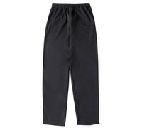 IQYU Pantalon Élastique pour Homme - Couleur Unie - Taille Élastique - Droit Musulman avec Poches Latérales - Tendance, Noir, XXXL