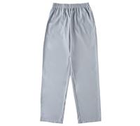IQYU Pantalon Élastique Pour Homme - Couleur Unie - Taille Élastique - Droit Musulman Avec Poches Latérales - Tendance, Gris, M