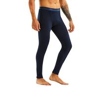 IQYU Pantalon thermique long pour homme - Pantalon thermique pour homme - Doublure d'hiver - Caleçon thermique long - Sous-vêtement de ski chaud - Legging thermique, Z bleu foncé, L