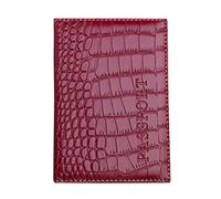 IQYU Poches et portefeuille Business Support Protection Passeport Housse en cuir Passeport Soft Card Sacs à bandoulière Femme Grand Rouge, Bordeaux, Taille unique