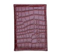 IQYU Poches et portefeuille Business Support Protection Passeport Housse en cuir Passeport Soft Card Sacs à bandoulière Femme Grand Rouge, marron, Taille unique