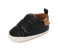 IQYU Premières chaussures antidérapantes fixes filles tout-petits enfants à pied premier bébé baskets bébé chaussures bébé chaussures chaussures baskets garçon, Noir , 20.5 EU