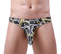 IQYU Slip pour homme - Boxer G - String en soie glacée - Slip de bikini - Respirant - Boxer pour homme - Jockstrap - Lingerie confortable - Maillot de bain sexuel, Z002 - Jaune, L