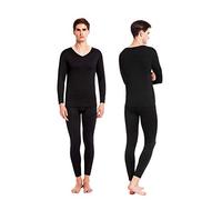 IQYU Sous-vêtements fonctionnels pour homme - En laine mérinos extra chaude - Sous-vêtements à manches longues - Sous-vêtements thermiques pour l'hiver - Sous-vêtements thermiques - Sous-vêtements de