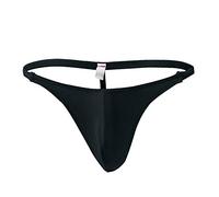 IQYU Sous-vêtements pour homme G-String Stretch Bikini Transparent, Noir , taille unique