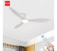 IRALAN ventilateur de plafond avec lumière 6 vitesses choix moteur à courant continu réversible 3CCT avec télécommande murmure installation facile noir/blanc/bois