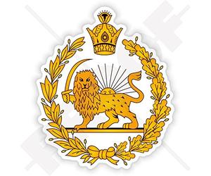 IRAN Ancien Blason Persan, Perse Iranien, 100mm Vinyl Sticker, Autocollant