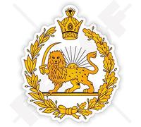 IRAN Autocollant en vinyle pour pare-chocs Motif anciens blasons persans 100 mm