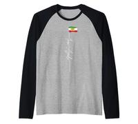 Iran AZADI Carte du Drapeau de l'Iran Lion Soleil Épée Révolution Iran Manche Raglan