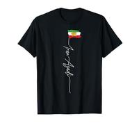 IRAN AZADI Carte du drapeau de l'Iran Lion Soleil Épée Révolution Iran T-Shirt