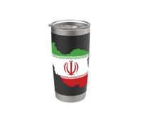 Iran Carte Drapeau Emblème Contour Design Gobelet isotherme en acier inoxydable double paroi
