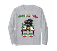 Iran, Drapeau iranien, Fille iranienne, Femmes Filles iraniennes Manche Longue