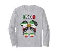 Iran, Drapeau iranien, Fille iranienne, Femmes Filles iraniennes Manche Longue