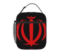 Iran Emblème National Sac À Repas Pour Femmes Large Ouverture Organisateur Repas Portable Poche Boîte À Repa Adultes Pique-Nique Plage Travail