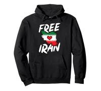 Iran Libre | Amour pour la Paix Entre Les Perses et Les Iraniens | Carte de l'Iran en cœur Sweat à Capuche