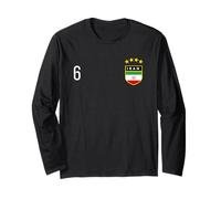 Iran numéro 6 Maillot de Football # Six Iranien Persan Manche Longue
