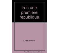 iran une premiere republique