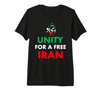 Iran Unité pour Un Iran Libre Persan T-Shirt Haut de Gamme